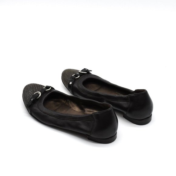 AGL Flat Cap Toe Ballet Flat Dark Brown 34.5 - Picture 4 of 5